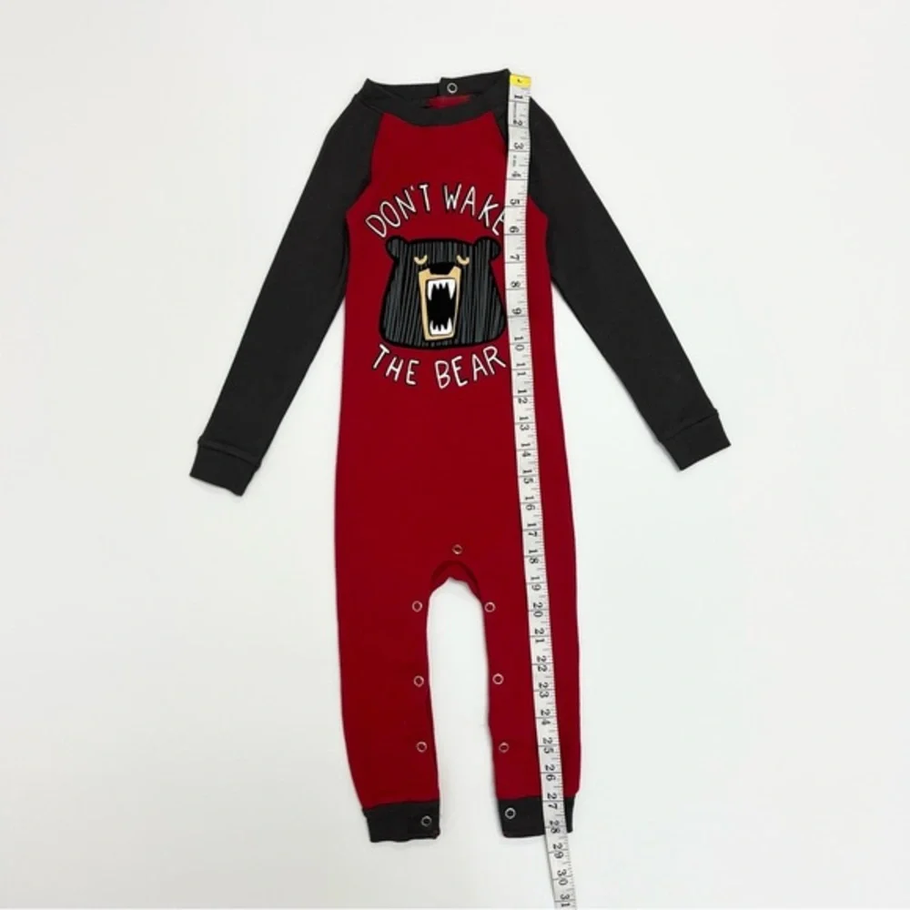 NWT Union Suit Don’t Wake The Bear Long John Pajamas 18 Months